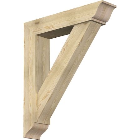 Traditional Traditional Rough Sawn Bracket W/ Offset Brace, Douglas Fir, 8W X 38D X 44H